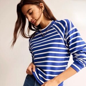 Boden Striped Raglan Sweatshirt